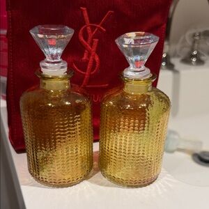 Amber Glass Bottles with cork